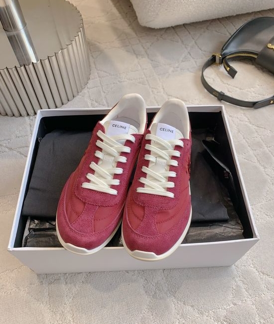 Celine Classic Casual Sneakers Leather And Fabric Upper