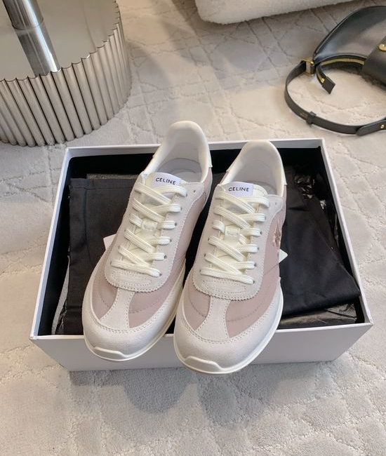 Celine Classic Casual Sneakers Leather And Fabric Upper