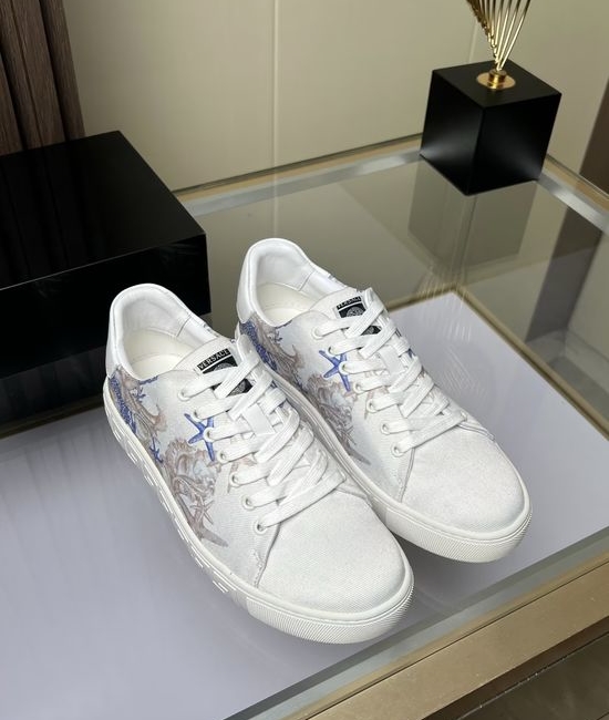 Versace Canvas Cowhide Casual Comfortable Flat Shoes