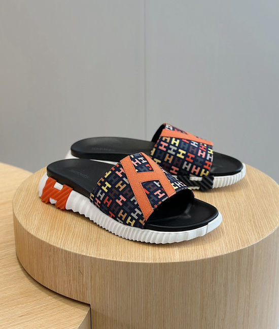 Hermes Slip-On Flat Sandals Soft Genuine Leather Lightweight Sole Shoes