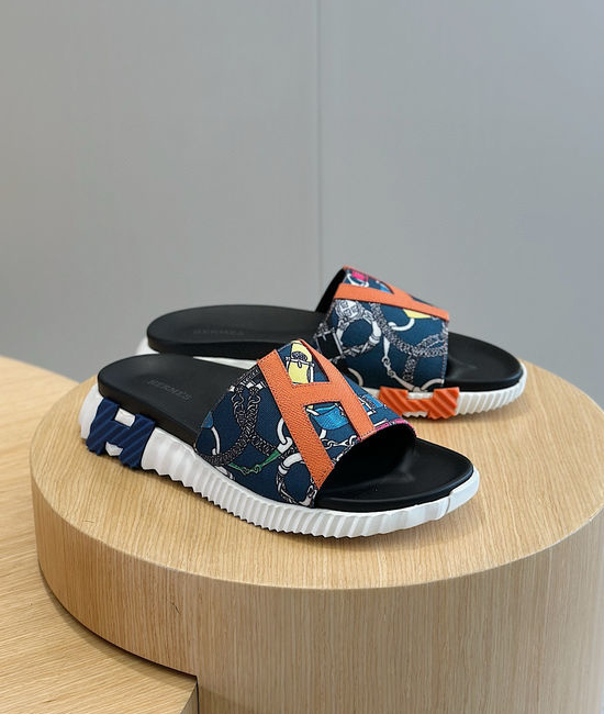 Hermes Slip-On Flat Sandals Soft Genuine Leather Lightweight Sole Shoes