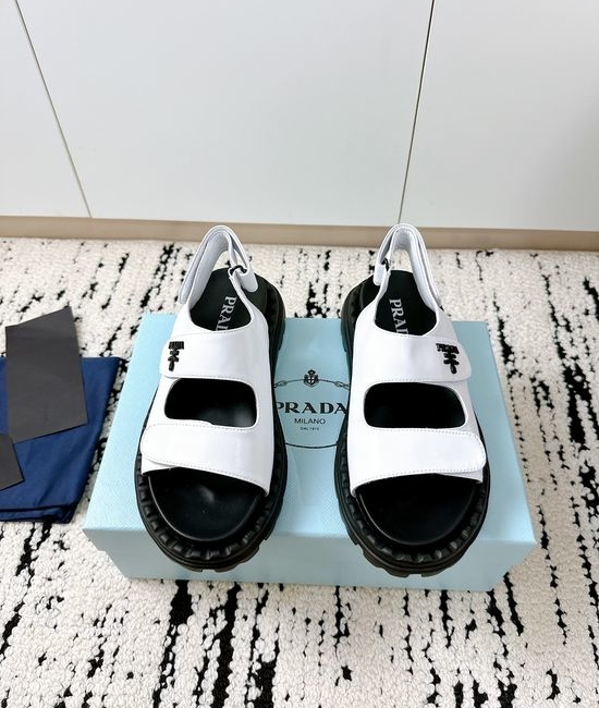 Prada Premium Leather Non-slip Casual Comfortable Sandals