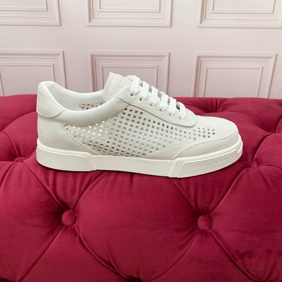 Dolce & Gabbana Embossed Letter Casual Shoes Premium Leather Upper Comfortable Lining