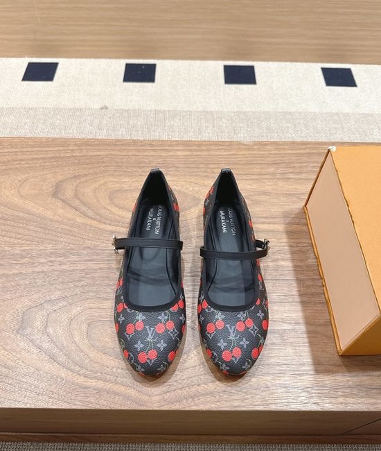 Louis Vuitton LV 3D Cherry Decor Casual Ballet Flats with Premium Lining