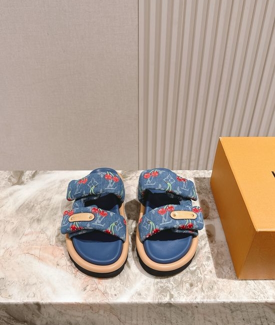 Louis Vuitton LV 3D Printed Non-slip Casual Comfortable Slide Sandals