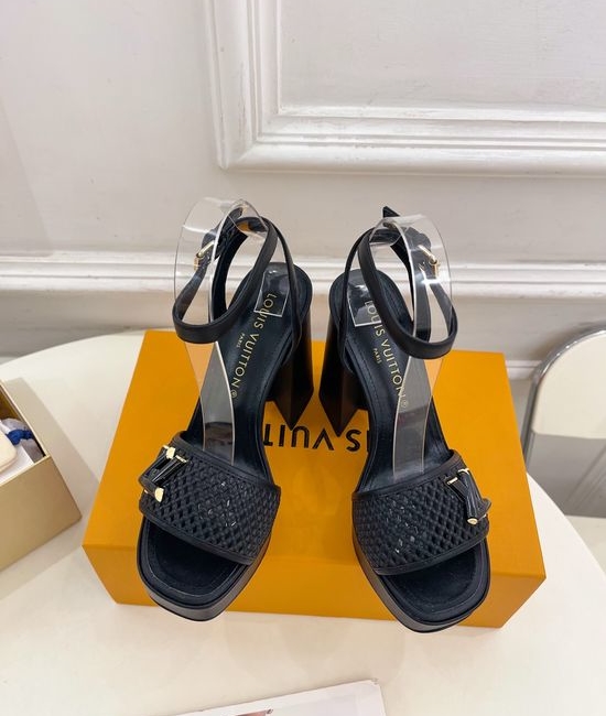 Louis Vuitton LV V Cut Platform Stiletto Heel Sandals