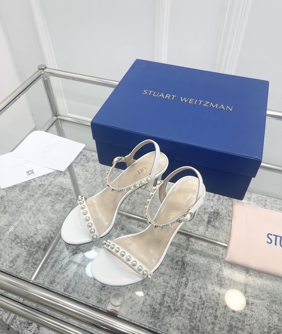 Stuart Weitzman Pearl Strappy High Heels with Original Design