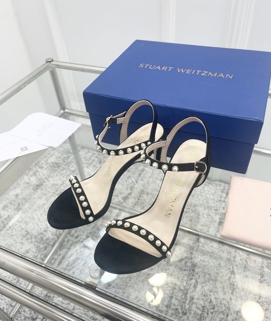 Stuart Weitzman Pearl Strappy High Heels with Original Design