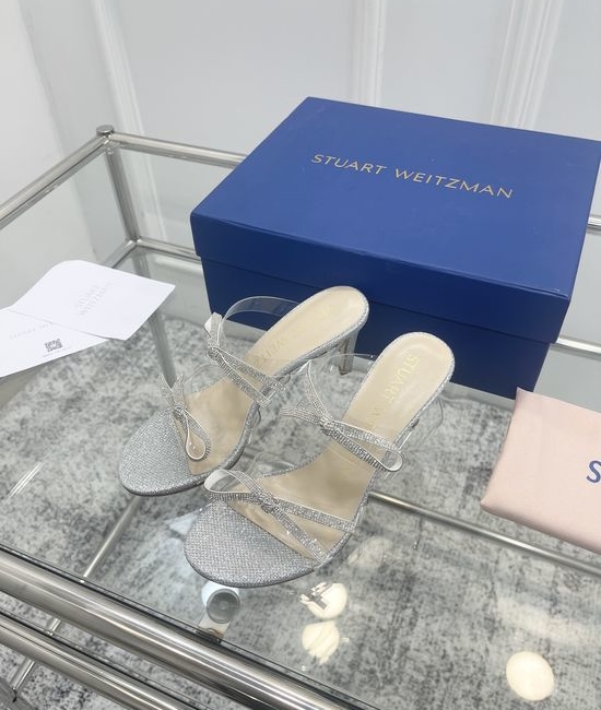 Stuart Weitzman Pearl Strappy High Heels with Original Design