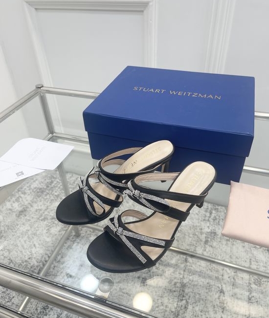 Stuart Weitzman Pearl Strappy High Heels with Original Design