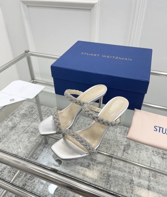 Stuart Weitzman Pearl Strappy High Heels with Original Design