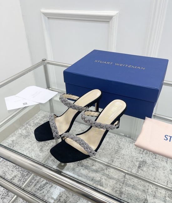 Stuart Weitzman Pearl Strappy High Heels with Original Design