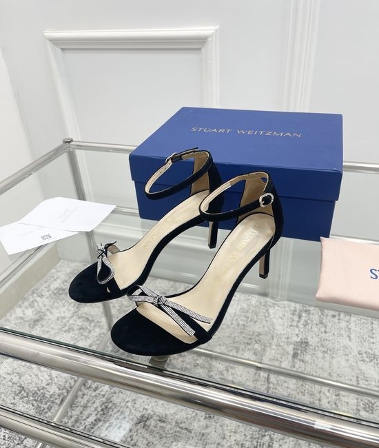 Stuart Weitzman Pearl Strappy High Heels with Original Design