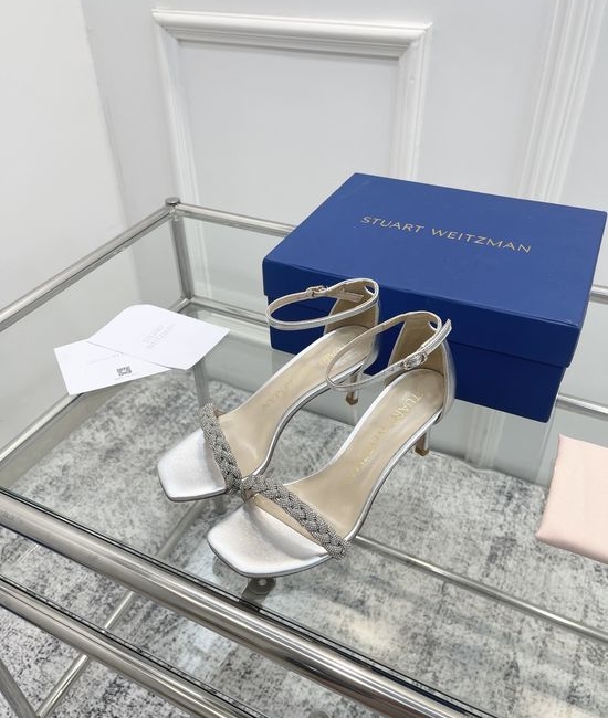 Stuart Weitzman Pearl Strappy High Heels with Original Design