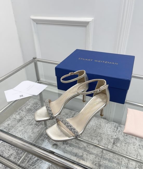 Stuart Weitzman Pearl Strappy High Heels with Original Design