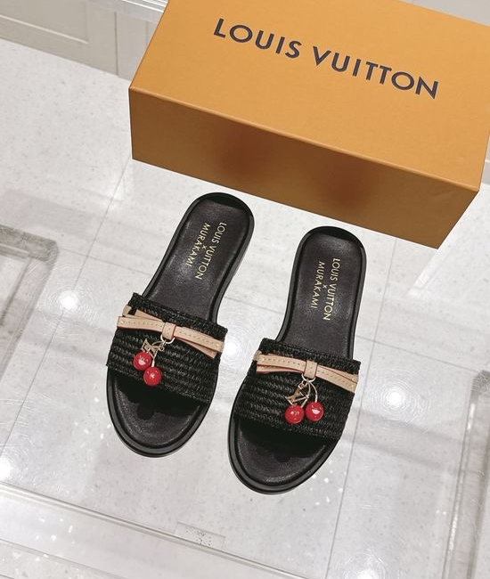 Louis Vuitton LV Decorative Pendant Flat Slide Sandals Premium Upper Durable Outsole