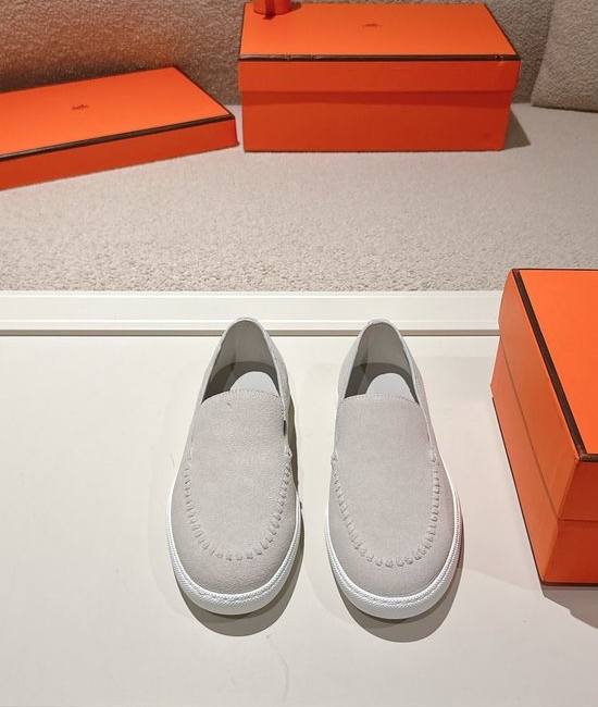 Hermes Classic Slip-On Loafers with Premium Leather Upper