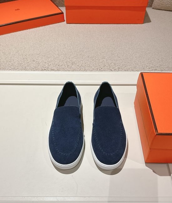 Hermes Classic Slip-On Loafers with Premium Leather Upper