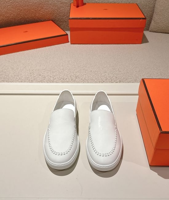 Hermes Classic Slip-On Loafers with Premium Leather Upper