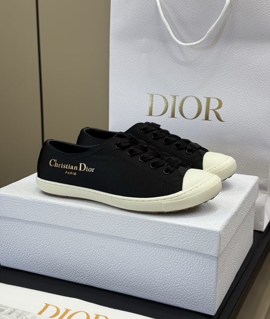 Christian Dior CD Satin Upper Pointed Toe Slip On Comfortable Flat Shoes