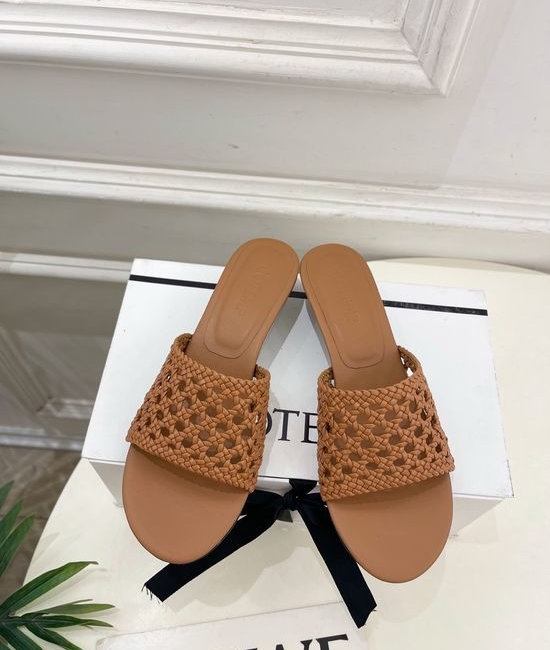 Bottega Veneta BV Handwoven Kitten Heel Slide Sandals