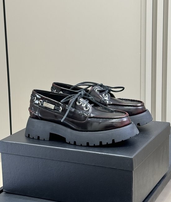 Alexander Wang Brushed Suede Leather Classic Slip On Loafer Shoes