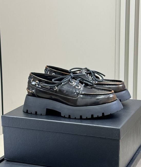 Alexander Wang Brushed Suede Leather Classic Slip On Loafer Shoes