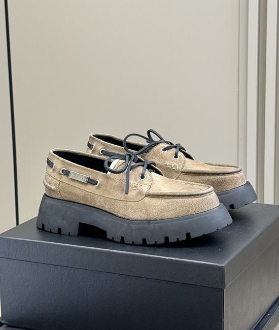 Alexander Wang Brushed Suede Leather Classic Slip On Loafer Shoes