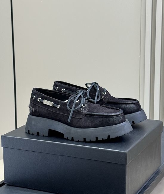 Alexander Wang Brushed Suede Leather Classic Slip On Loafer Shoes