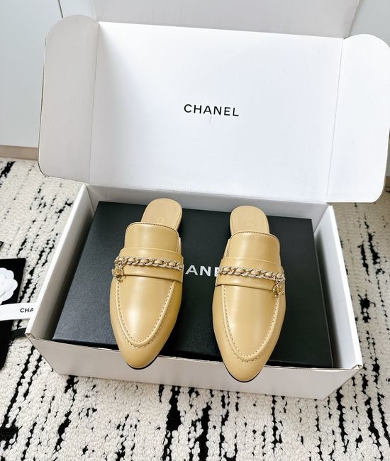 Chanel Patent Leather Mule Slides with Premium Leather Sole