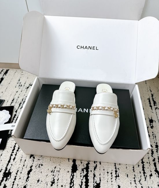 Chanel Patent Leather Mule Slides with Premium Leather Sole