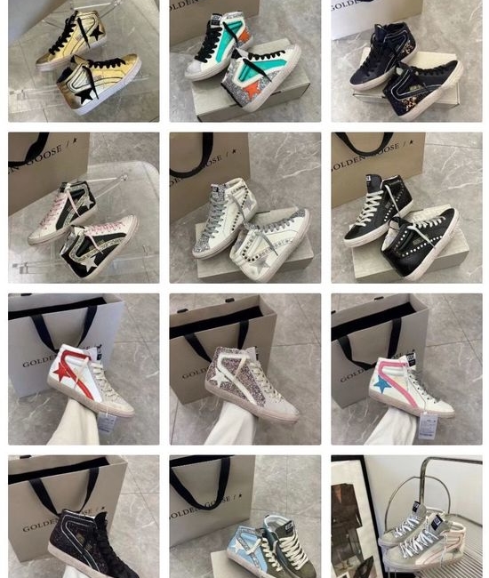 Golden Goose GGDB Mid-top Distressed Casual Comfortable Fashion Sneakers