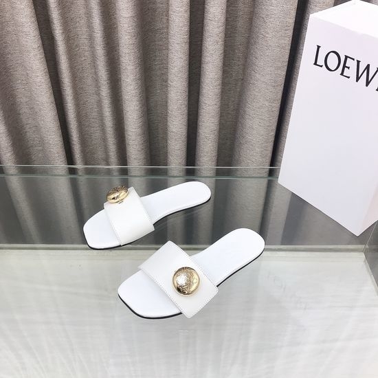 Loewe Classic Slip-on Slippers with Engraved Logo Buckle