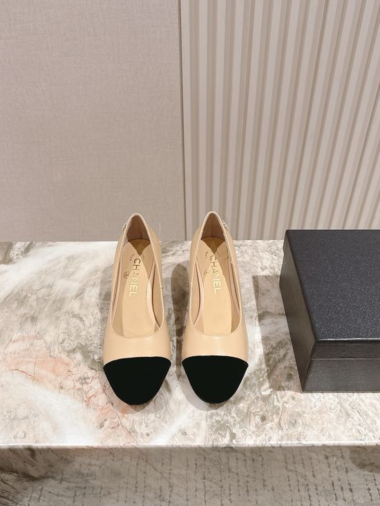 Chanel Pearl Decor Genuine Leather Mary Jane Low Heel Sandals
