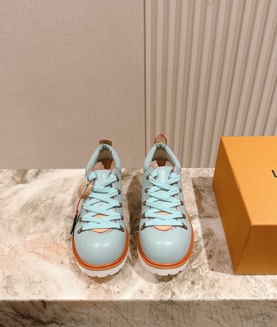 Louis Vuitton LV Patent Leather Thick Sole Elevated Casual Loafers