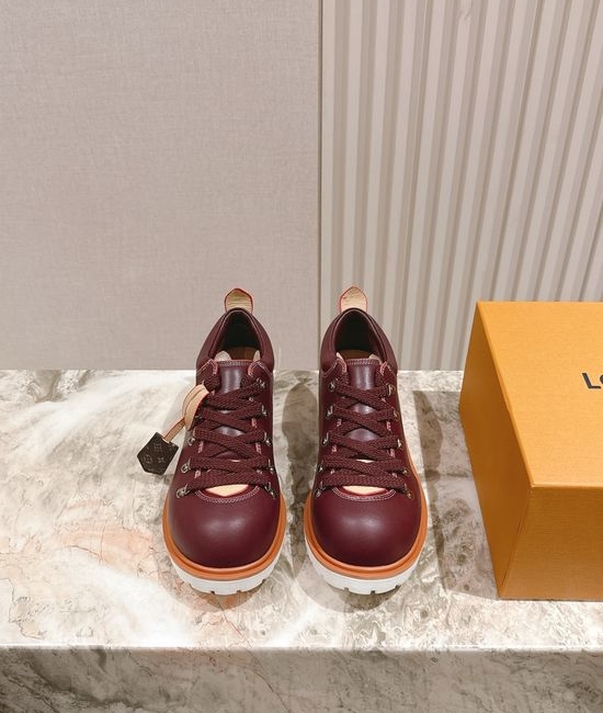 Louis Vuitton LV Patent Leather Thick Sole Elevated Casual Loafers