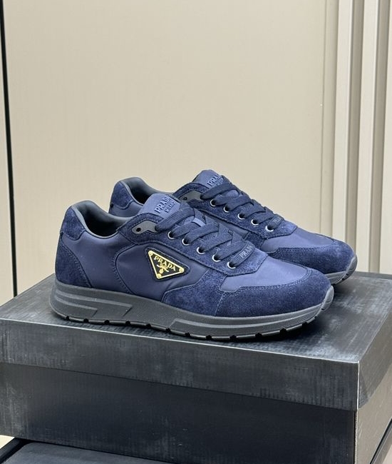 Prada Suede Nylon Splicing Breathable Casual Sneakers