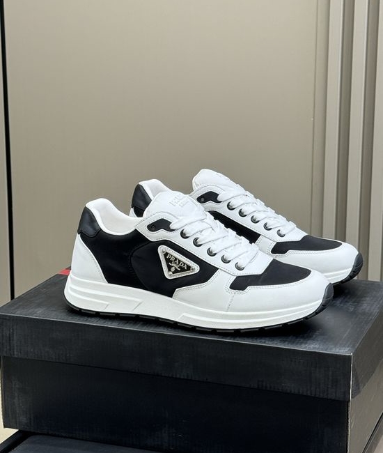 Prada Suede Nylon Splicing Breathable Casual Sneakers