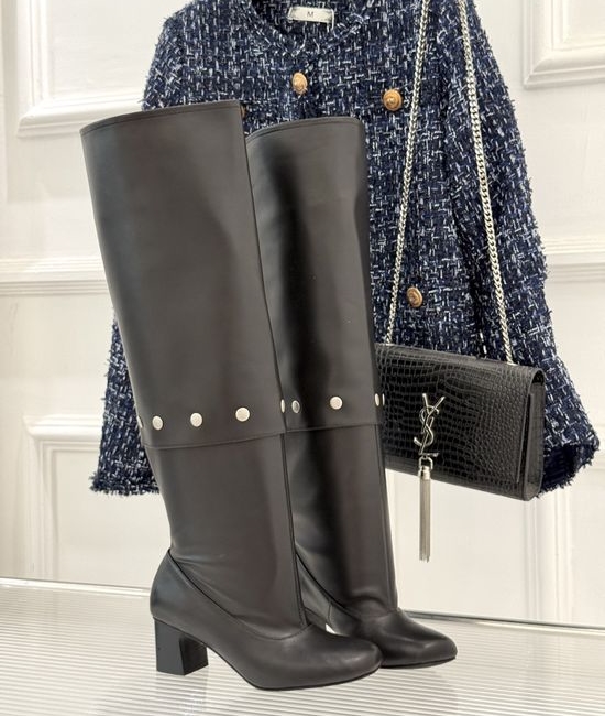 Paloma Wool Convertible Rivet Decor Square Toe Chunky Heel Boots