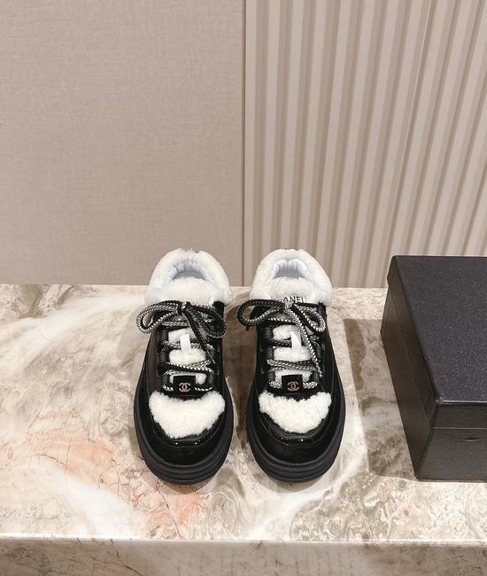 Chanel Two Tone Colorblock Casual Sneakers Thick Sole