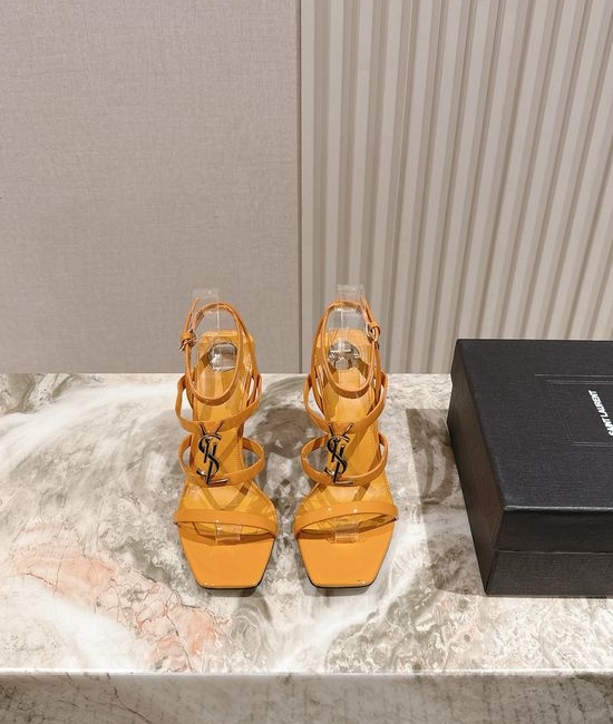 Yves Saint Laurent YSL Patent Leather Stiletto Heel Square Toe Dress Shoes