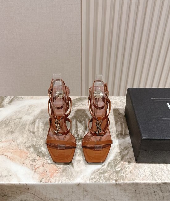Yves Saint Laurent YSL Patent Leather Stiletto Heel Square Toe Dress Shoes