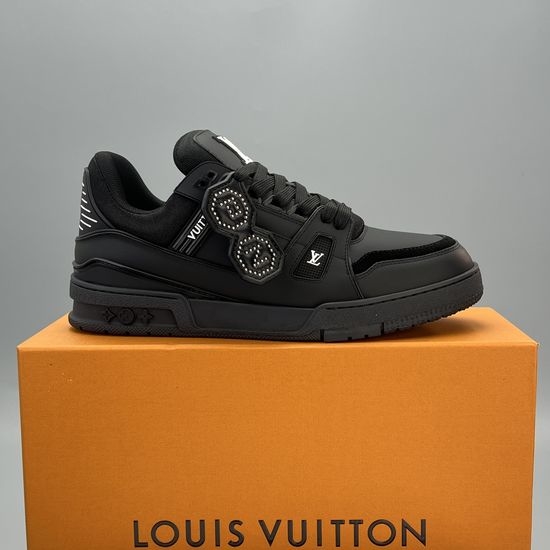 Louis Vuitton LV Limited Edition Leather Sneakers with Signature Details Durable Outsole