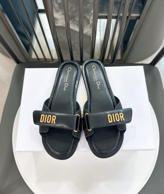 Christian Dior CD Hook and Loop Fastener Casual Beach Slide Sandals