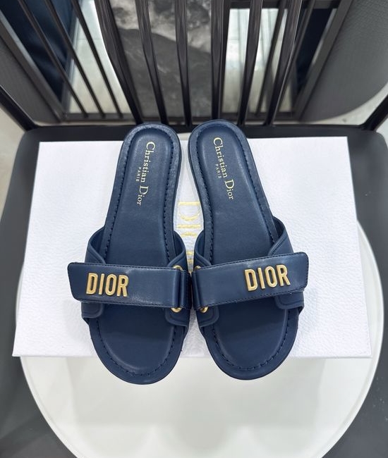Christian Dior CD Hook and Loop Fastener Casual Beach Slide Sandals