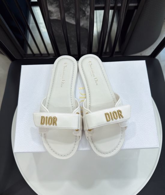 Christian Dior CD Hook and Loop Fastener Casual Beach Slide Sandals