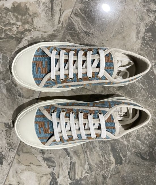 Fendi Classic Monogram Upper Breathable Lightweight Casual Skate Shoes