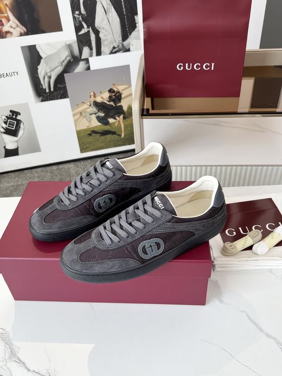 Gucci Leather Casual Sneakers Lightweight Breathable Comfortable Daily Wear