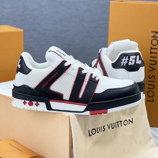 Louis Vuitton LV Calfskin Low-top Casual Sneakers Comfortable Classic Versatile Footwear