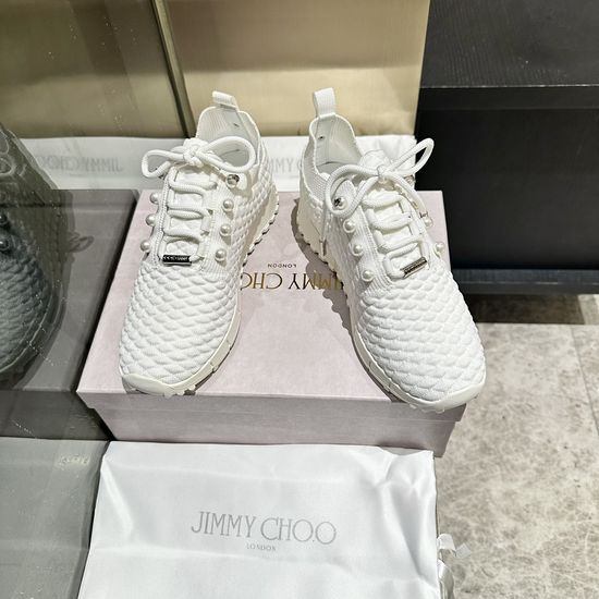 Jimmy Choo Casual Knit Sneakers Comfortable Fashion Daily Wear